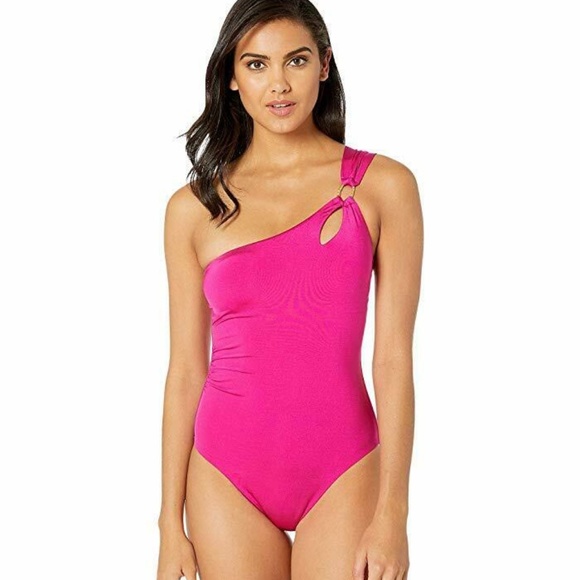 Trina Turk Other - NWT $142 TRINA TURK  BERRY ONE SHOULDER ONE PIECE